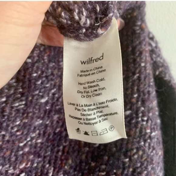 WILFRED Aritzia Durandal Marl Sleeveless Mock Neck Wool Silk Merino Sweater - Picture 10 of 11